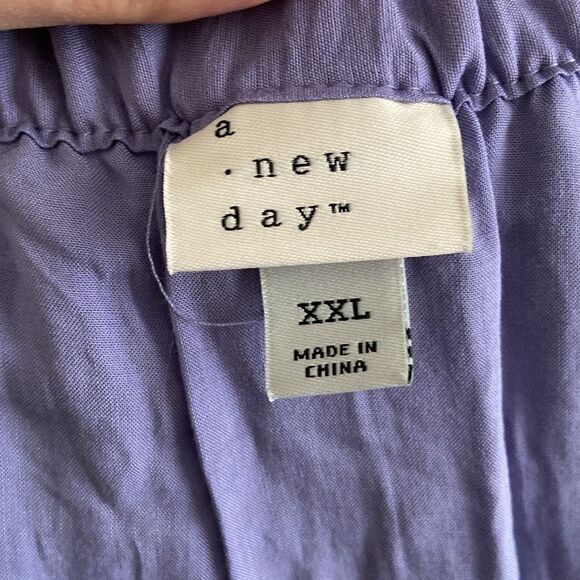 A new day Purple Yoke Front Midi Skirt with slit - Picture 12 of 13